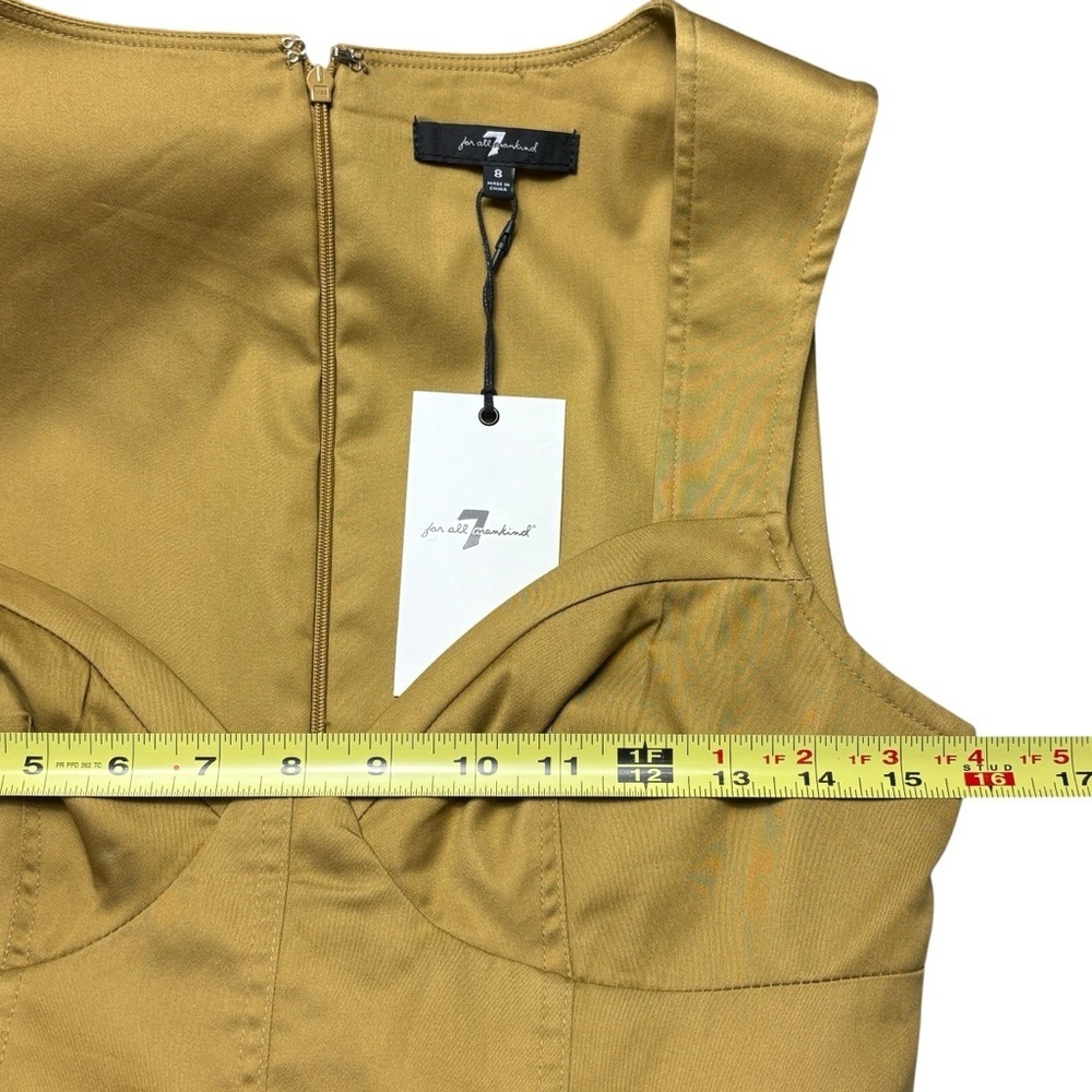 NWT 7 For All Mankind Corset Inspired Maxi Dress Size 8 Lined Pockets Stretch - Picture 8 of 14